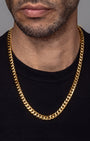 Cuban Link Chain Gold 8mm On Model