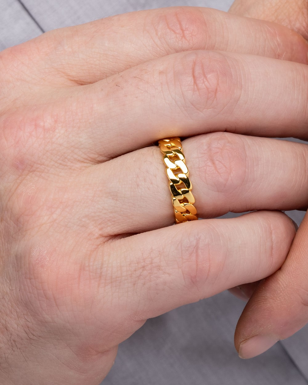 Cuban Link Ring Gold Model