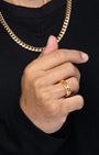 Cuban Link Ring Gold Model3