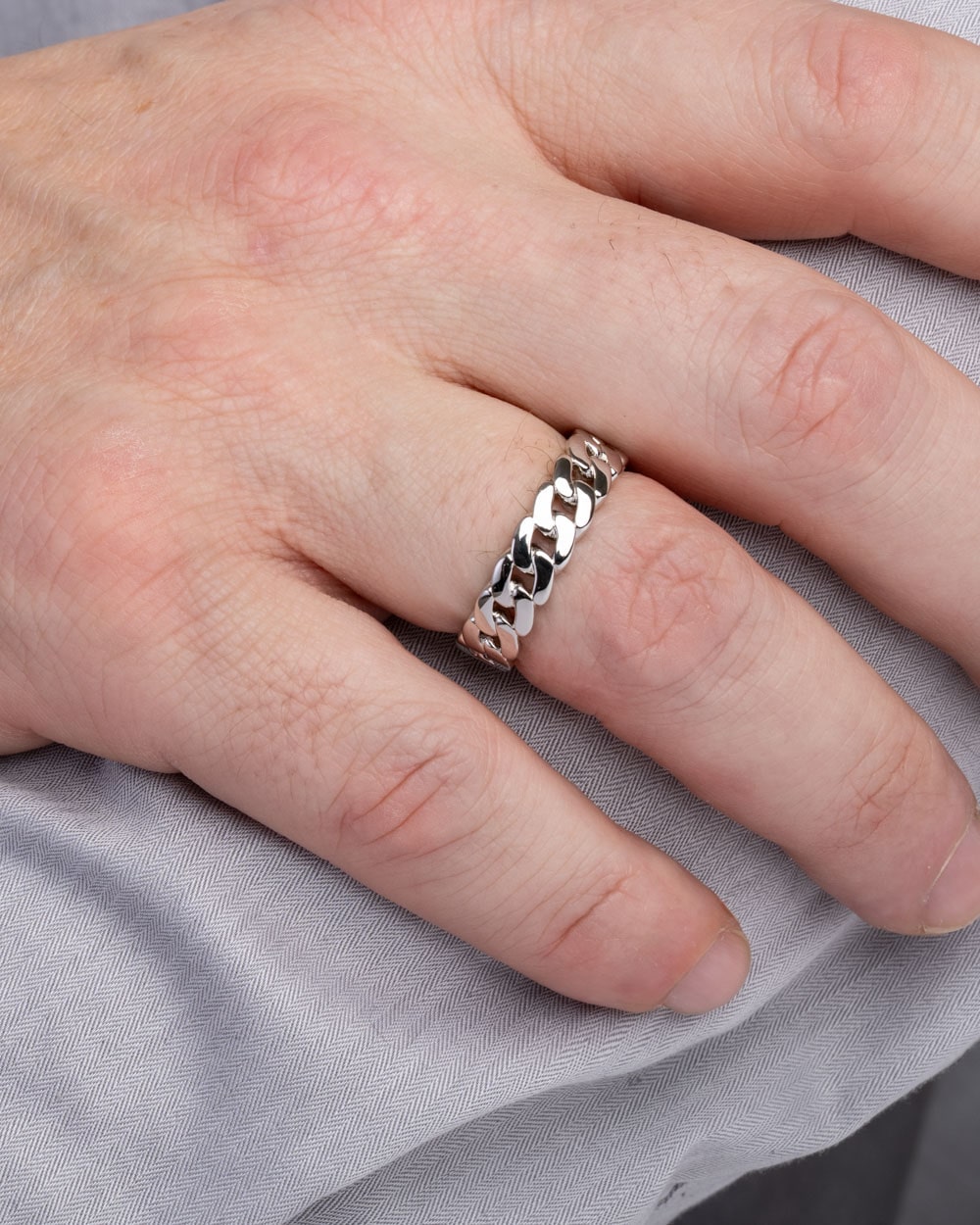 Cuban Link Ring Silver Model
