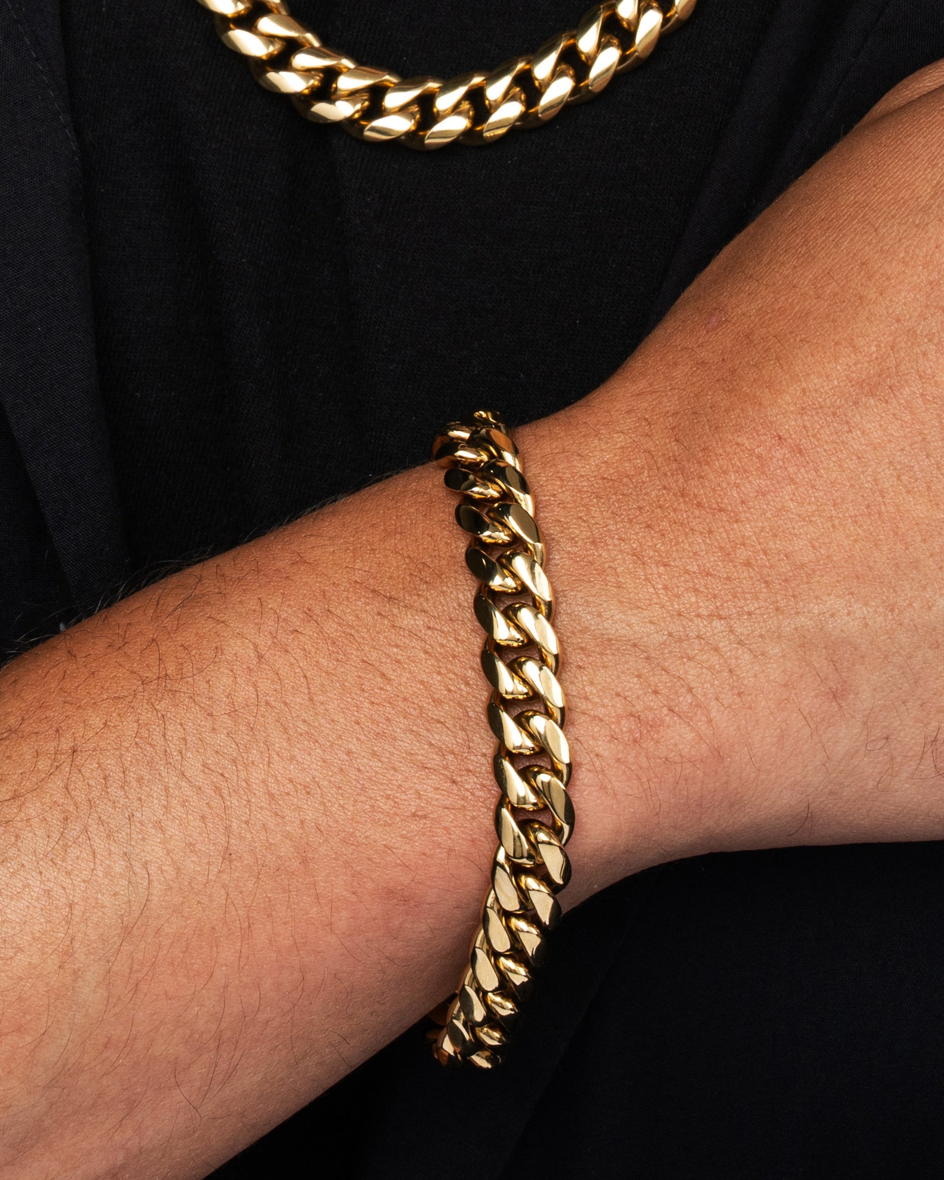 Cuban Link Set 10mm Gold Model3