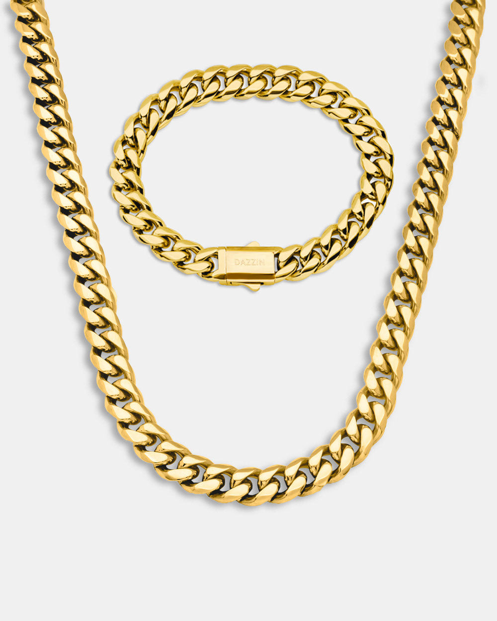 Cuban Link Set 10mm Gold