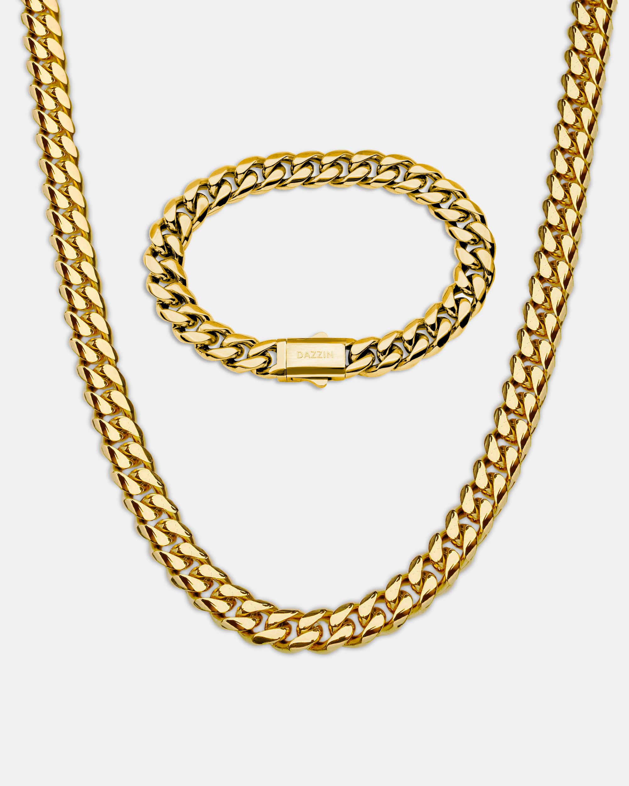 Cuban Link Set 10mm Gold