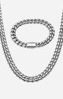 Cuban Link Set 10mm Silver