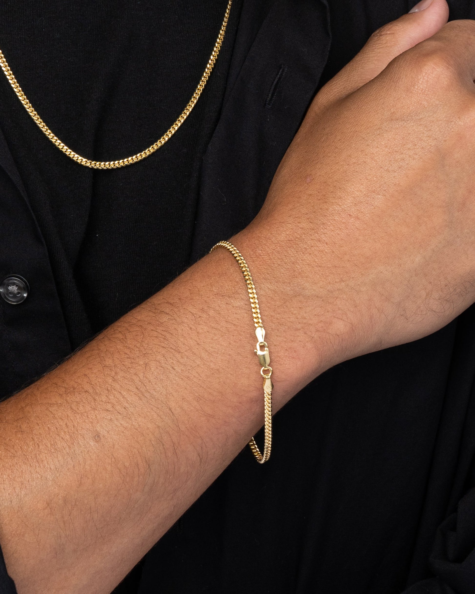 Cuban Link Set 3mm Gold Model3