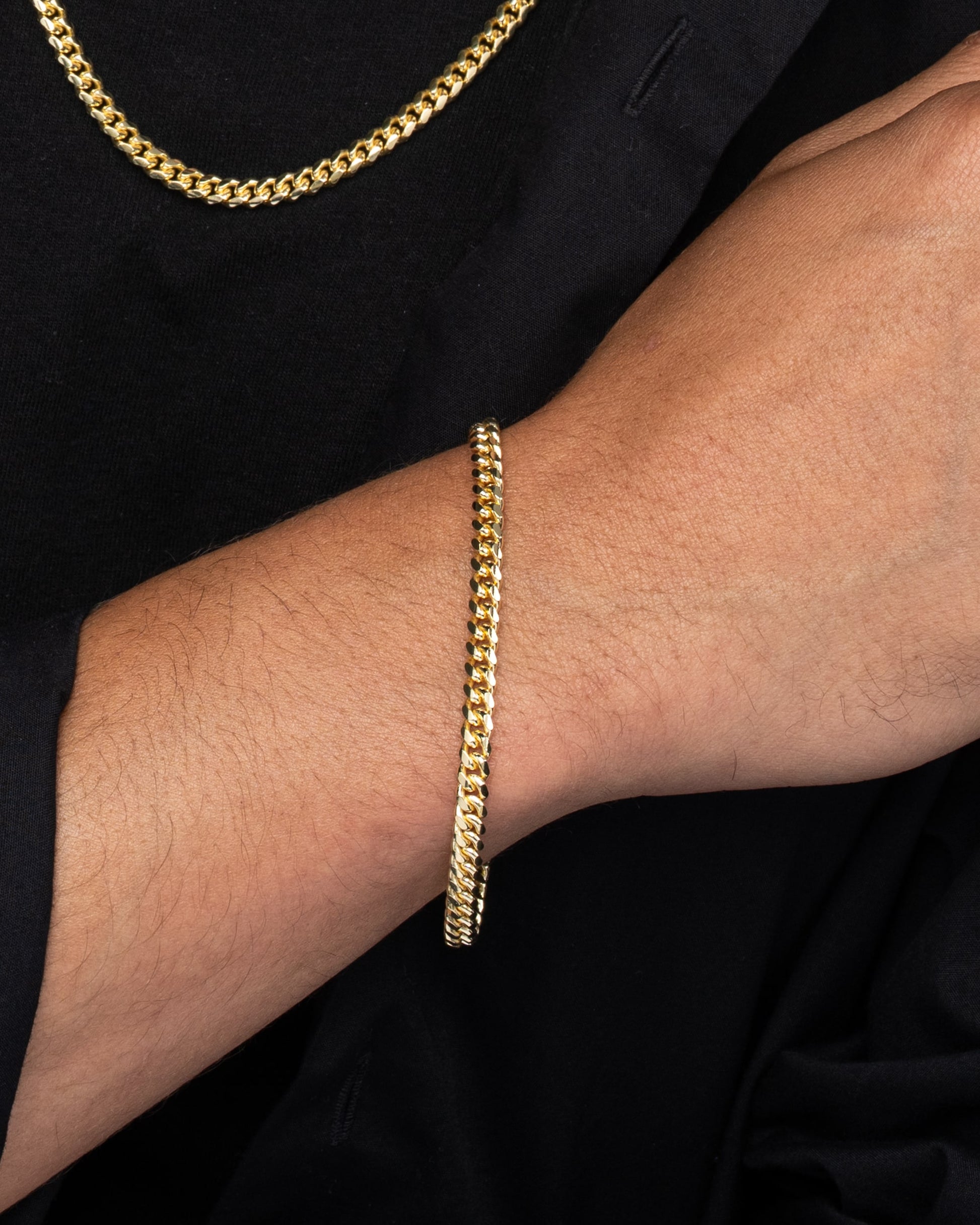 Cuban Link Set 5mm Gold Model1