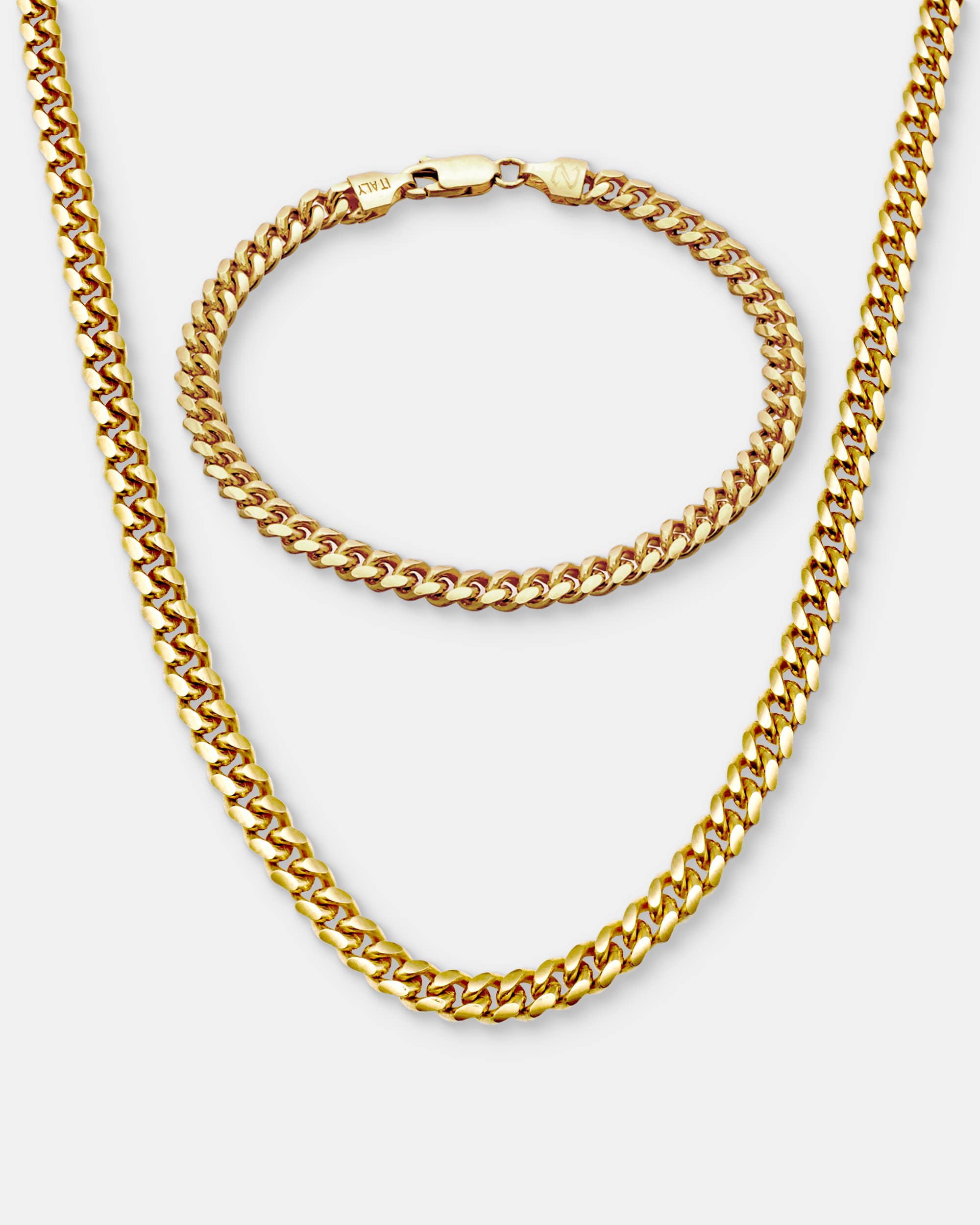 Cuban Link Set 5mm Gold