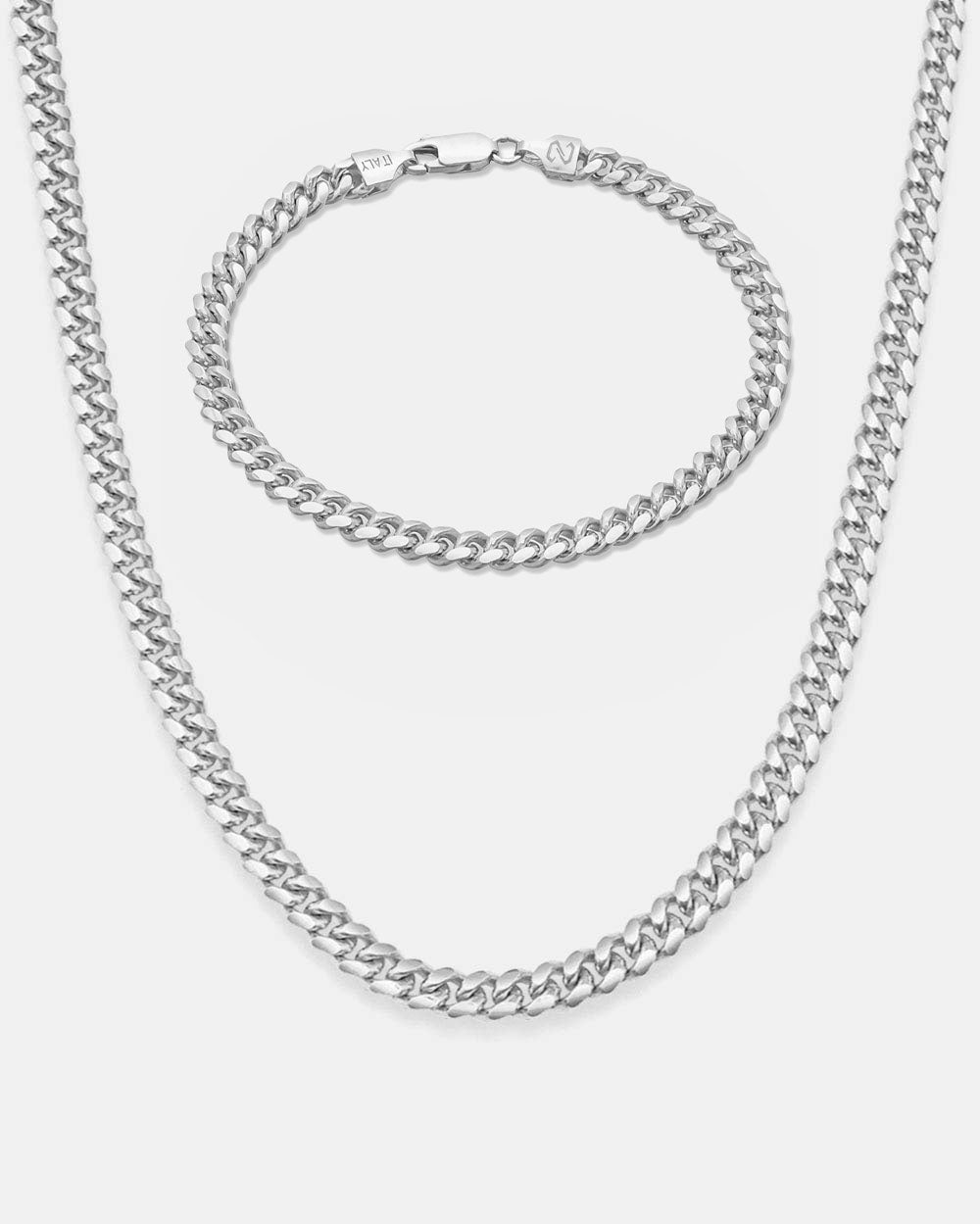 Cuban Link Set 5mm Silver