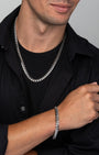 Cuban Link Set 8mm Silver Model1