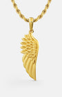 Feather Wing Back Gold Pendant