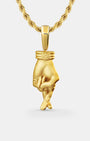 Fingers Crossed Gold Pendant