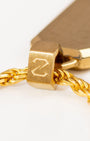 Long Bevel Tag Gold Clasp