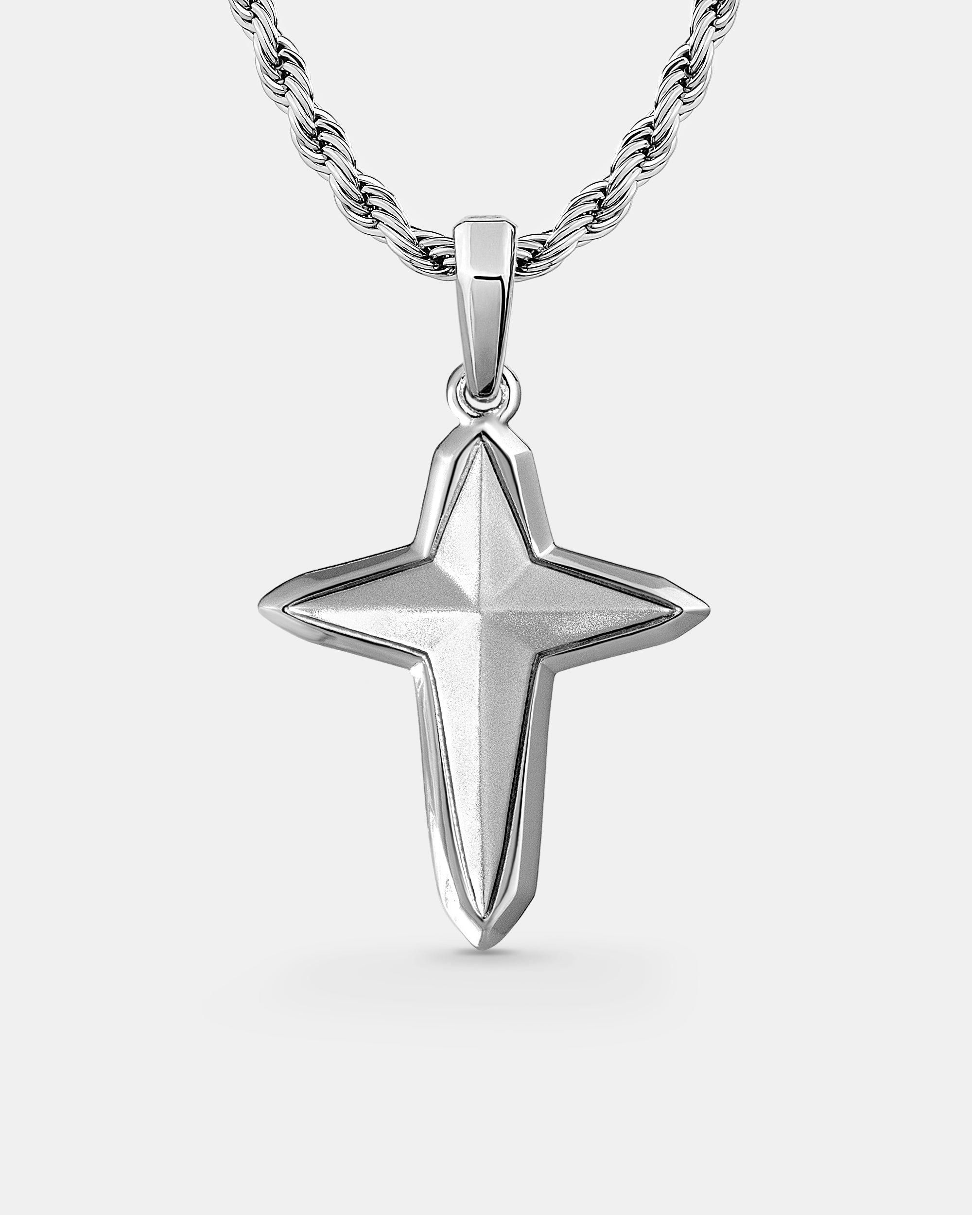 North Star Cross Silver Pendant