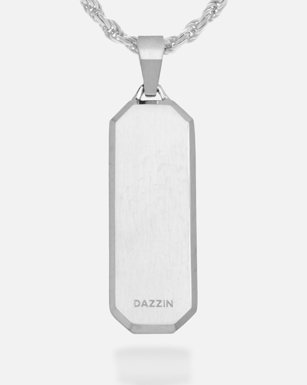 Onyx Bevel Long Tag Silver Back