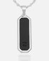 Onyx Bevel Long Tag Silver