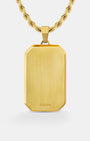 Onyx Bevel Tag Gold Back Pendant