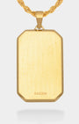 Onyx Bevel Tag Gold Back