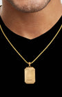 Onyx Bevel Tag Gold Model Back
