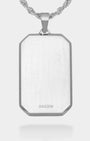 Onyx Bevel Tag Silver Back