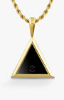 Onyx Provenience Triangle Eye Gold Pendant