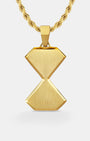 Onyx Reflect Tag Gold Back Pendant 