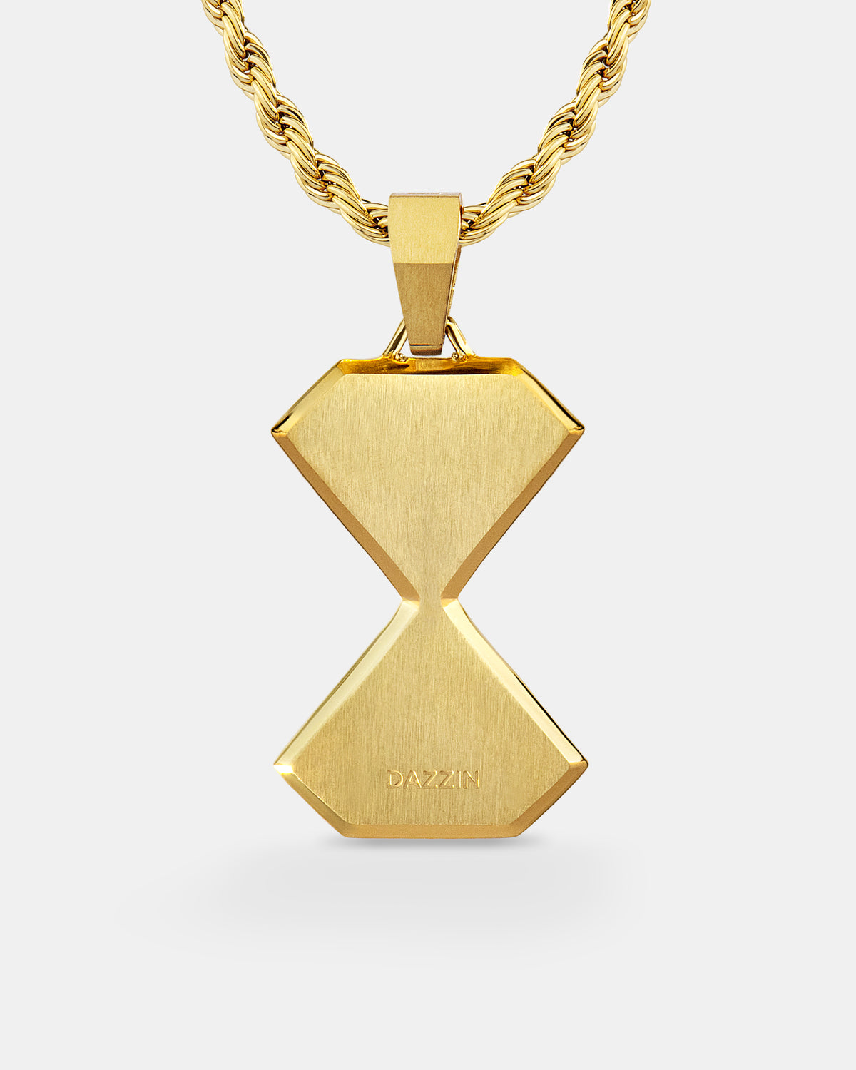 Onyx Reflect Tag Gold Back Pendant 