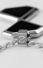 Onyx Reflect Tag Silver Clasp