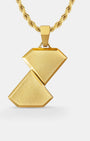 Onyx Shift Tag Gold Back Pendant 