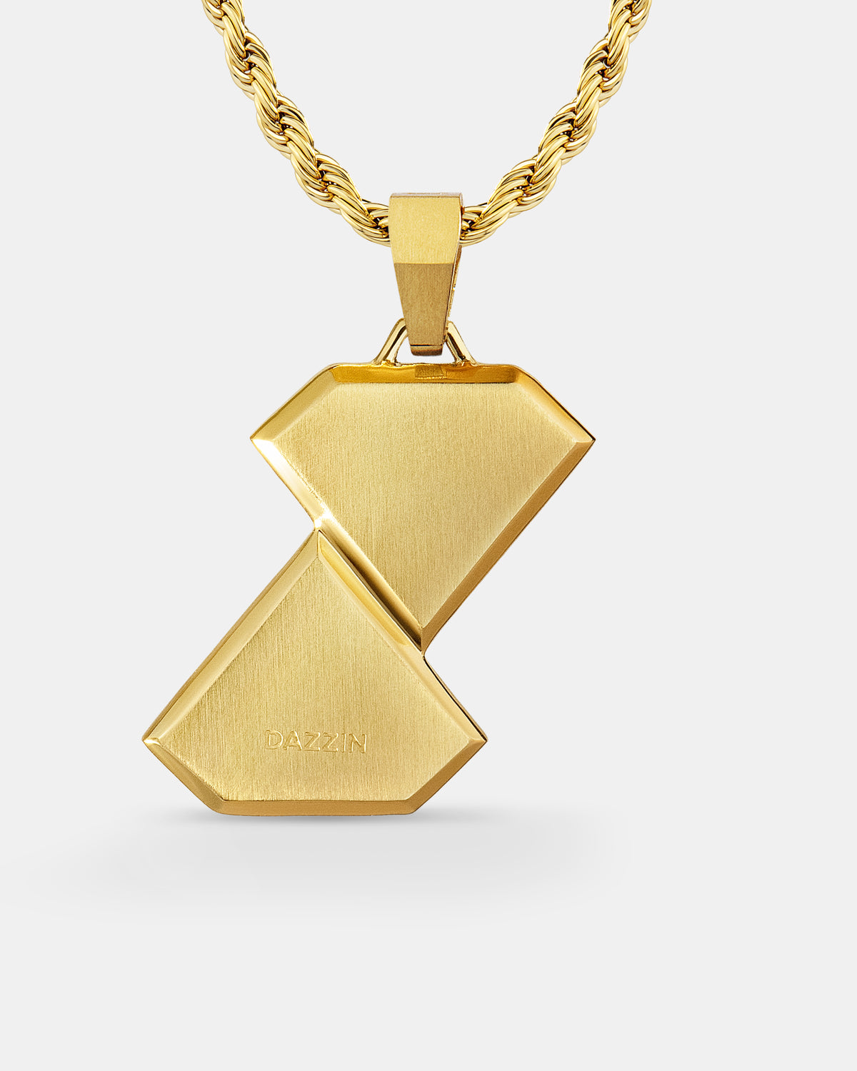 Onyx Shift Tag Gold Back Pendant 