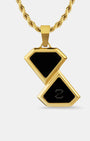 Onyx Shift Tag Gold Pendant 