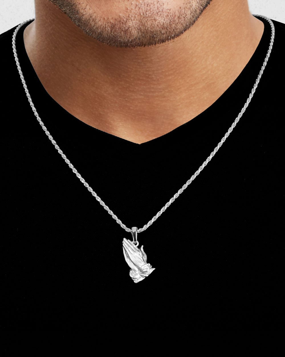 Pray Hands Silver Model