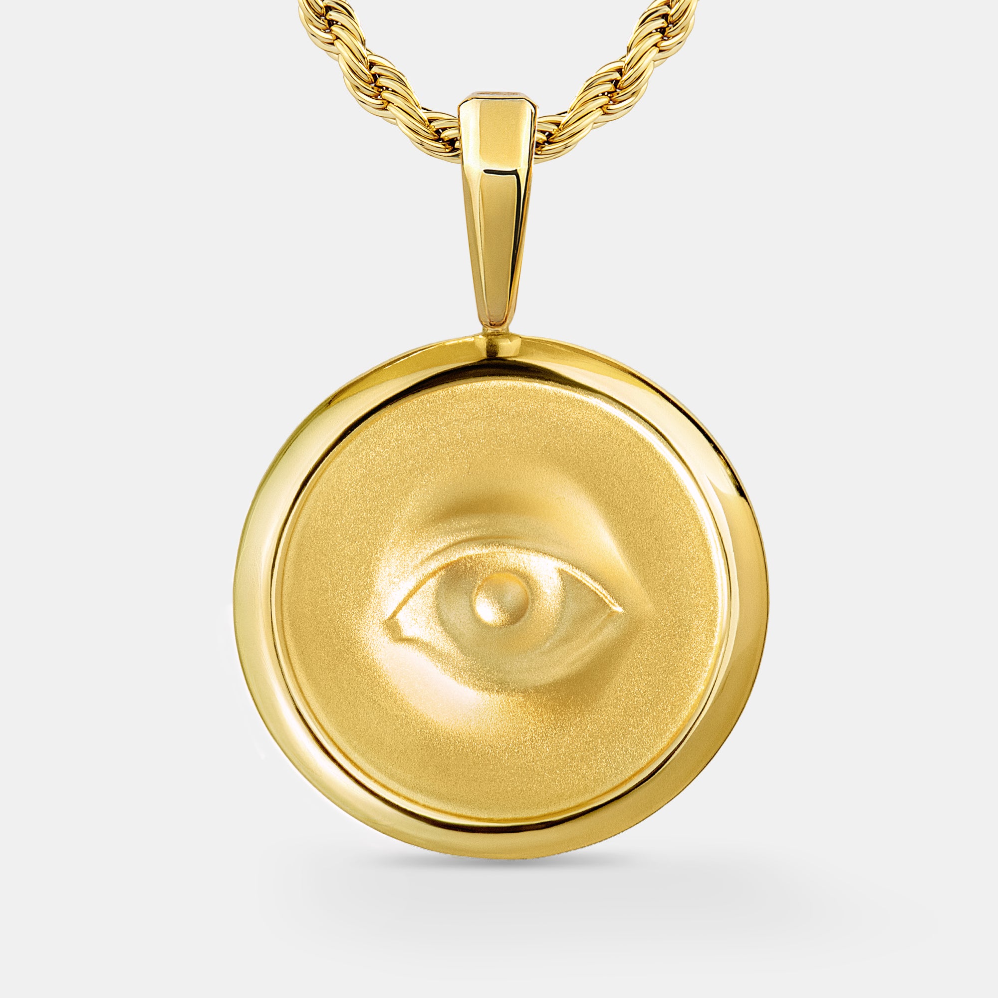 Providance Circle Gold Eye Pendant