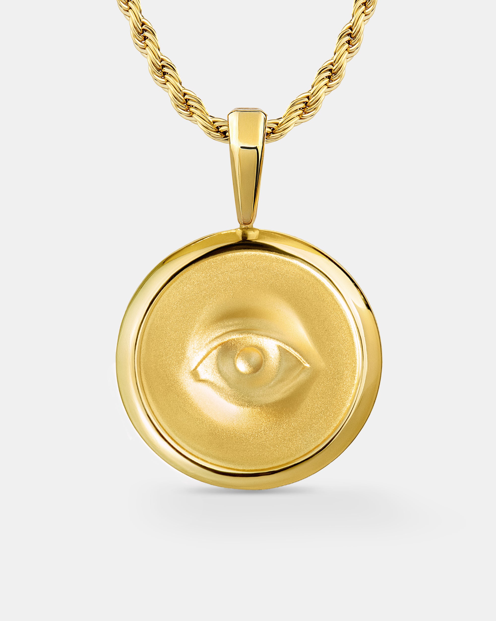 Providance Circle Gold Eye Pendant