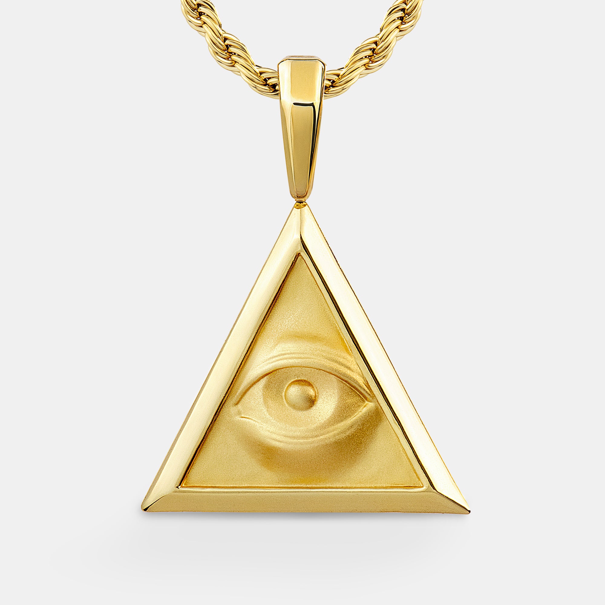 Providance Triangle Gold Eye Pendant