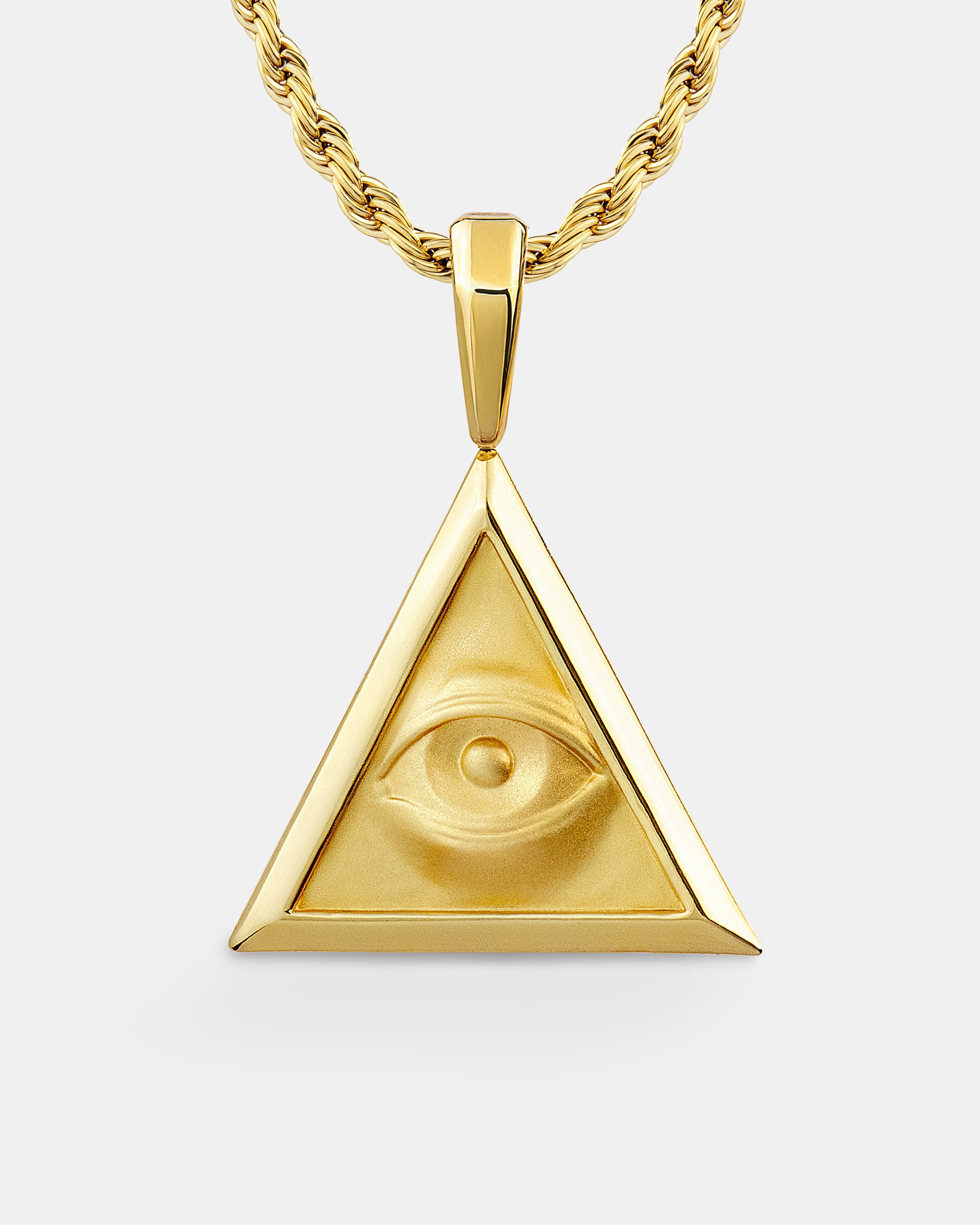 Providance Triangle Gold Eye Pendant
