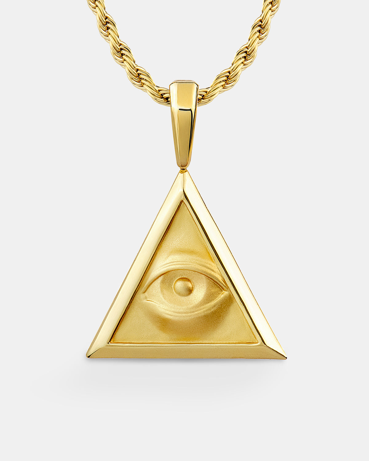 Providance Triangle Gold Eye Pendant