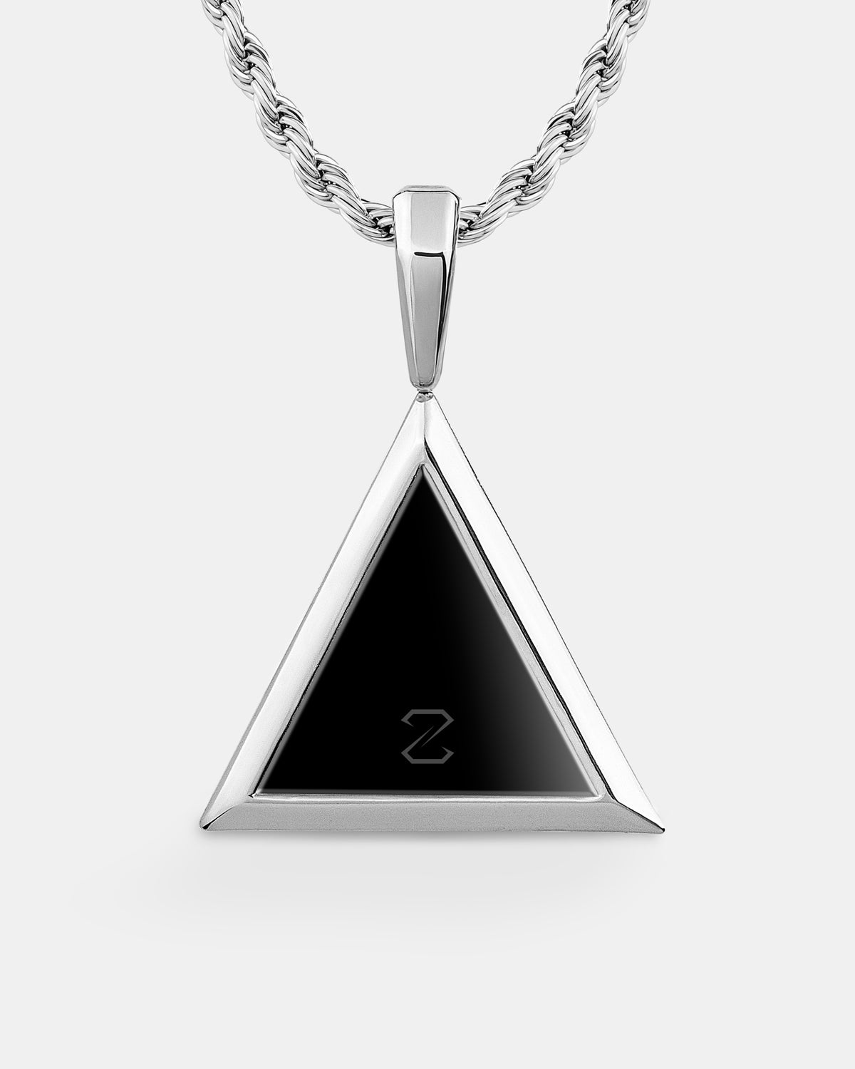 Providance Triangle Silver Eye Back Pendant