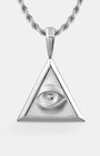 Providance Triangle Silver Eye Pendant