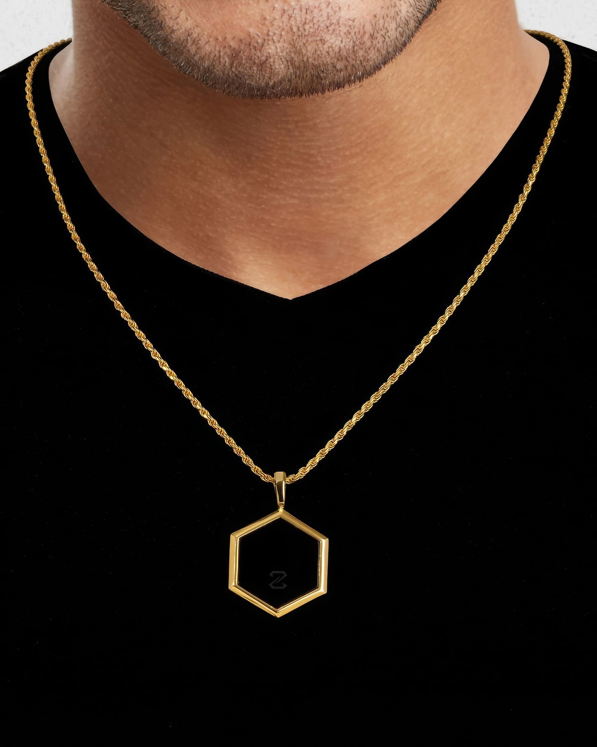 Onyx Providence Hexagon Pendant