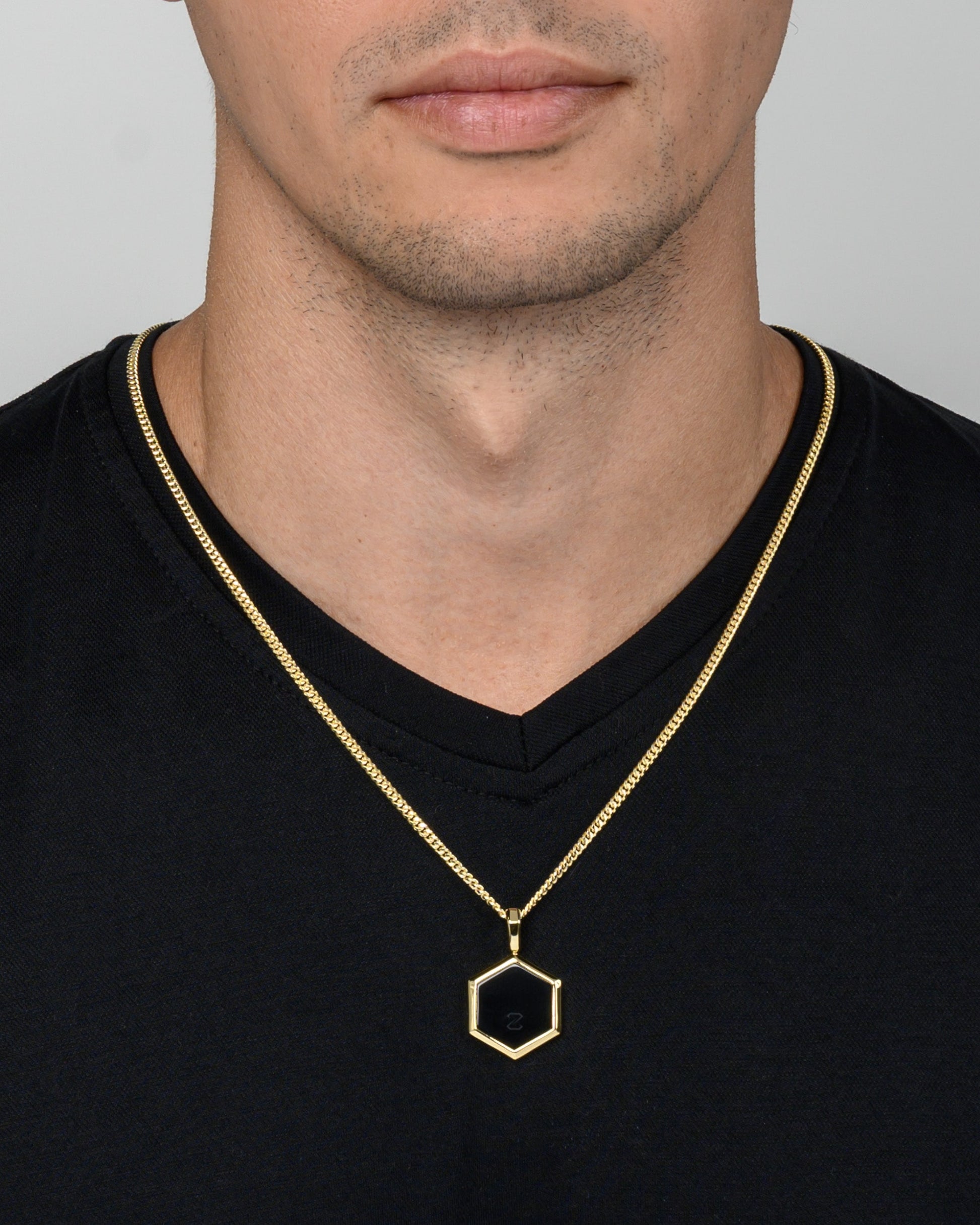 Onyx Providence Hexagon Pendant