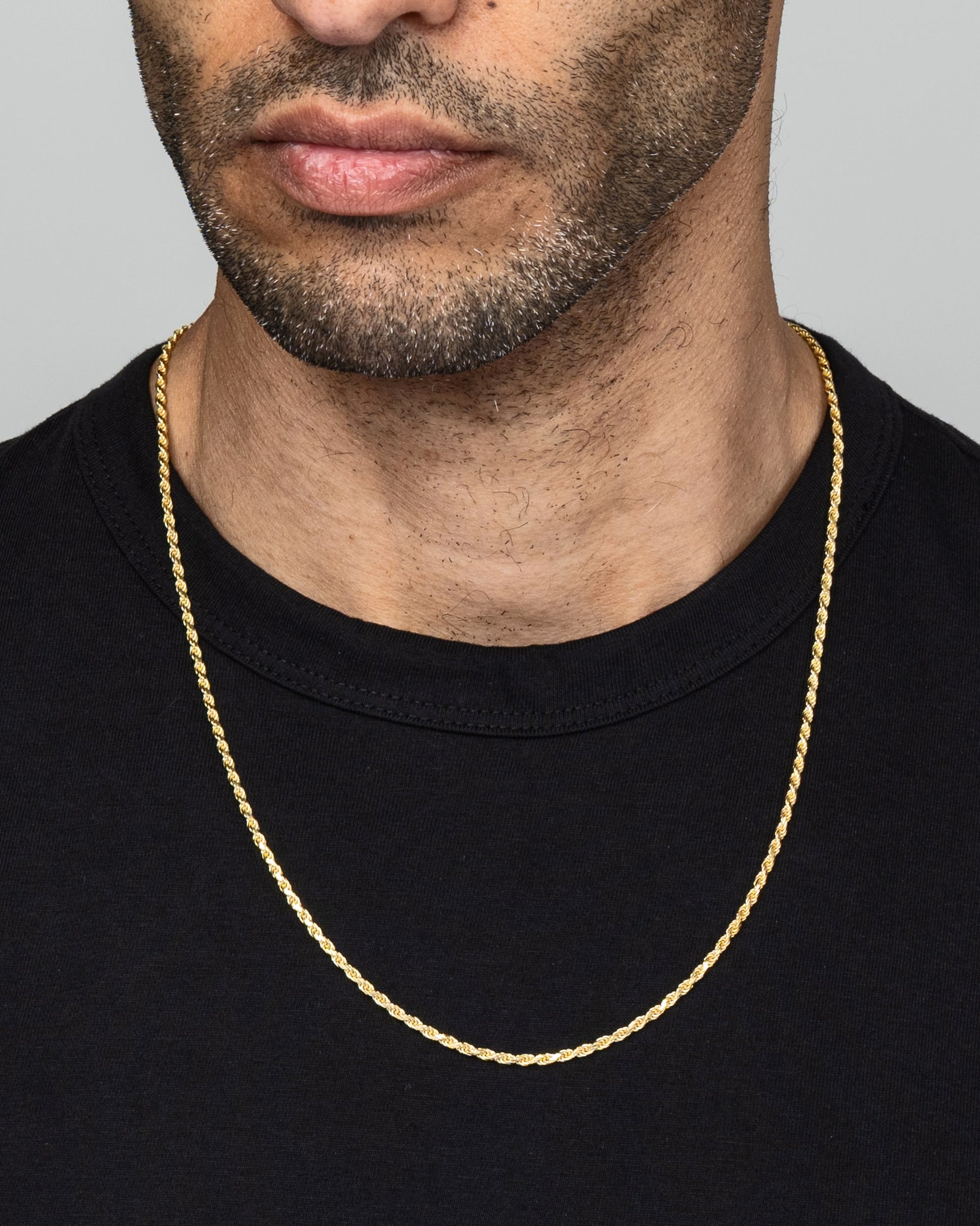 Rope Chain 2.5mm Gold Model2