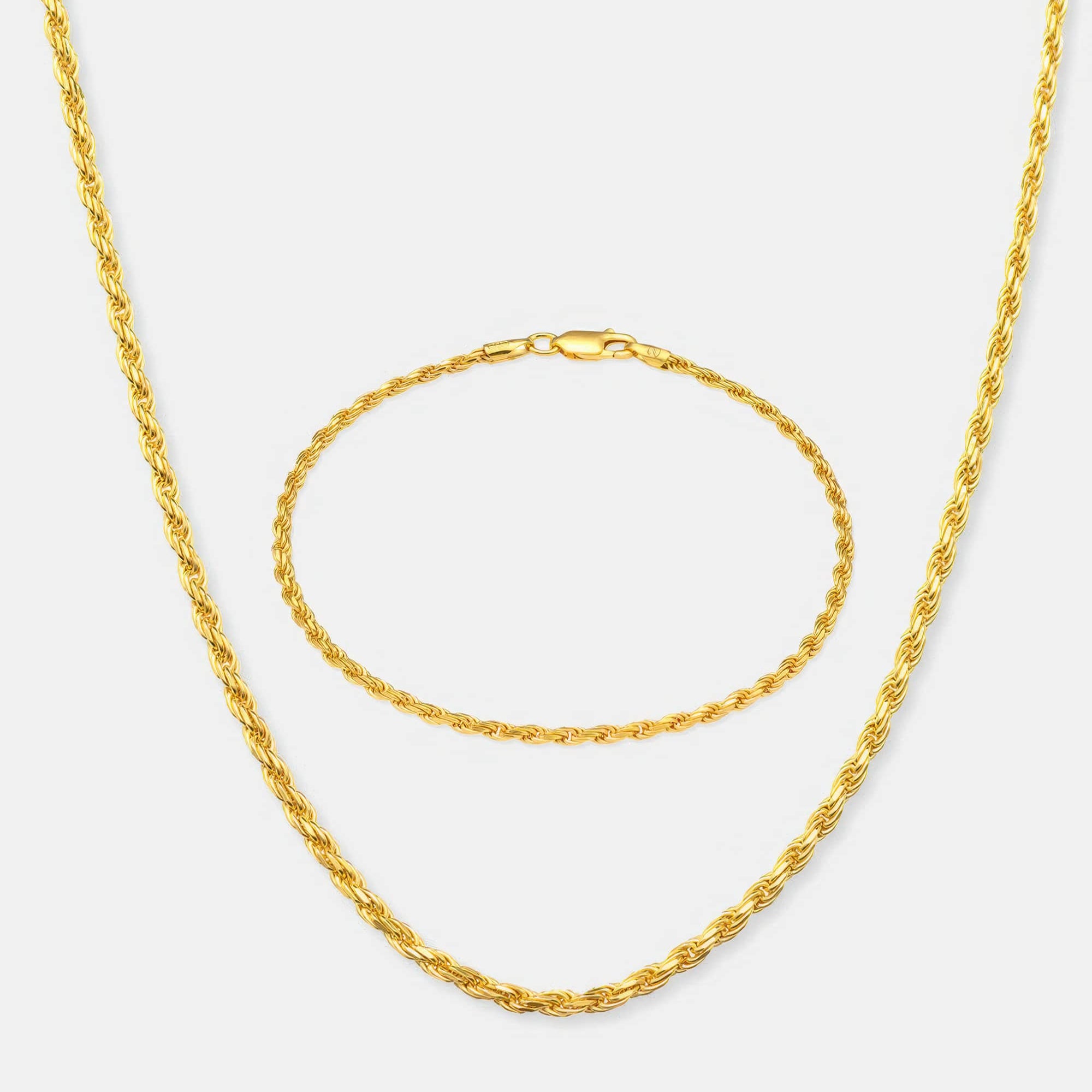 Rope Chain 2.5mm Gold Set