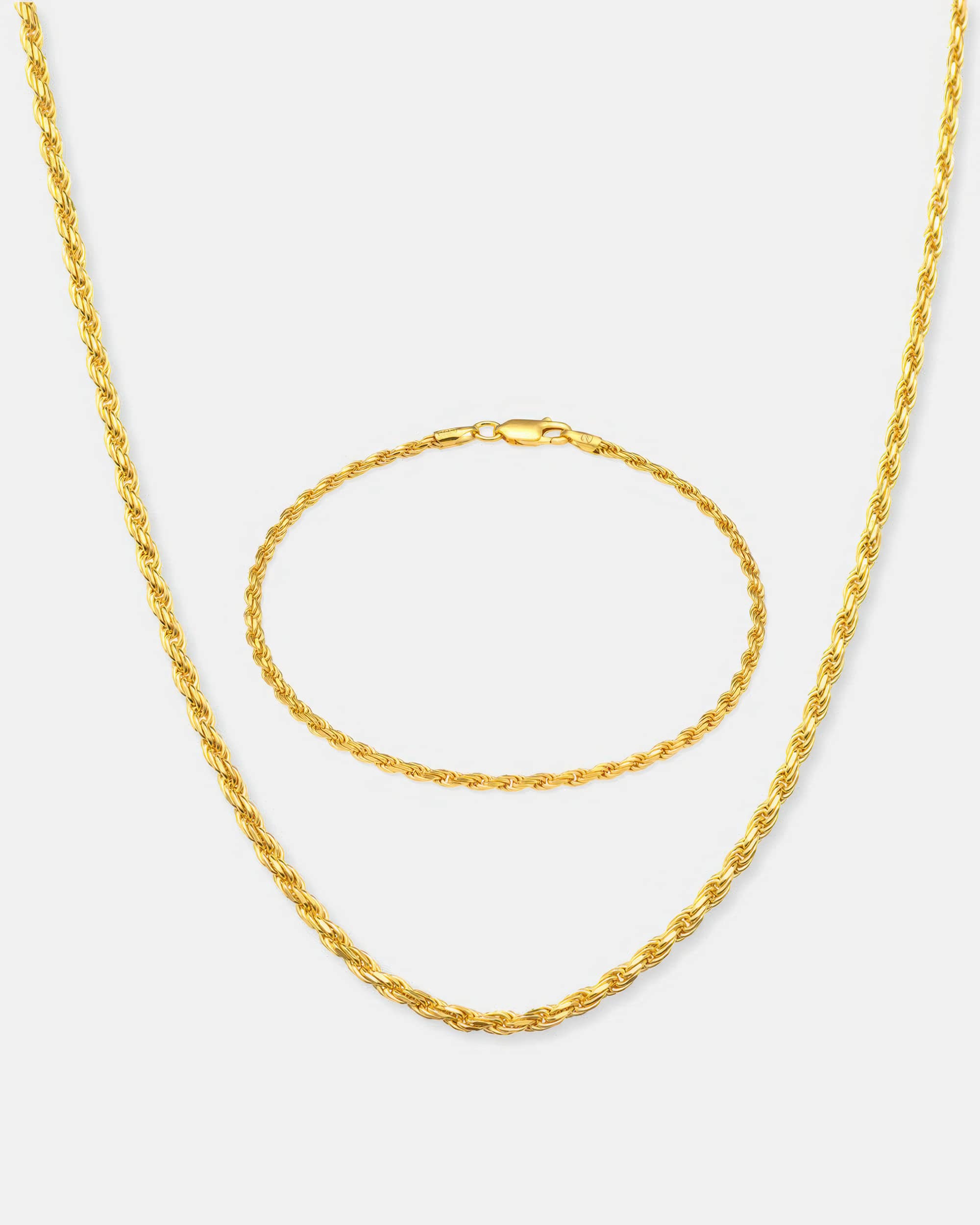 Rope Chain 2.5mm Gold Set