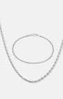 Rope Chain 2.5mm Silver Set