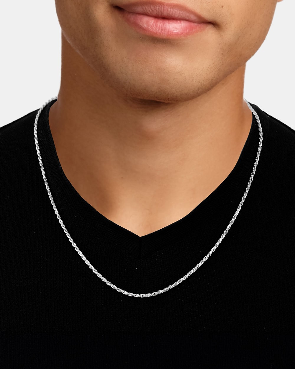 Rope Chain 2.5mm Silver Model