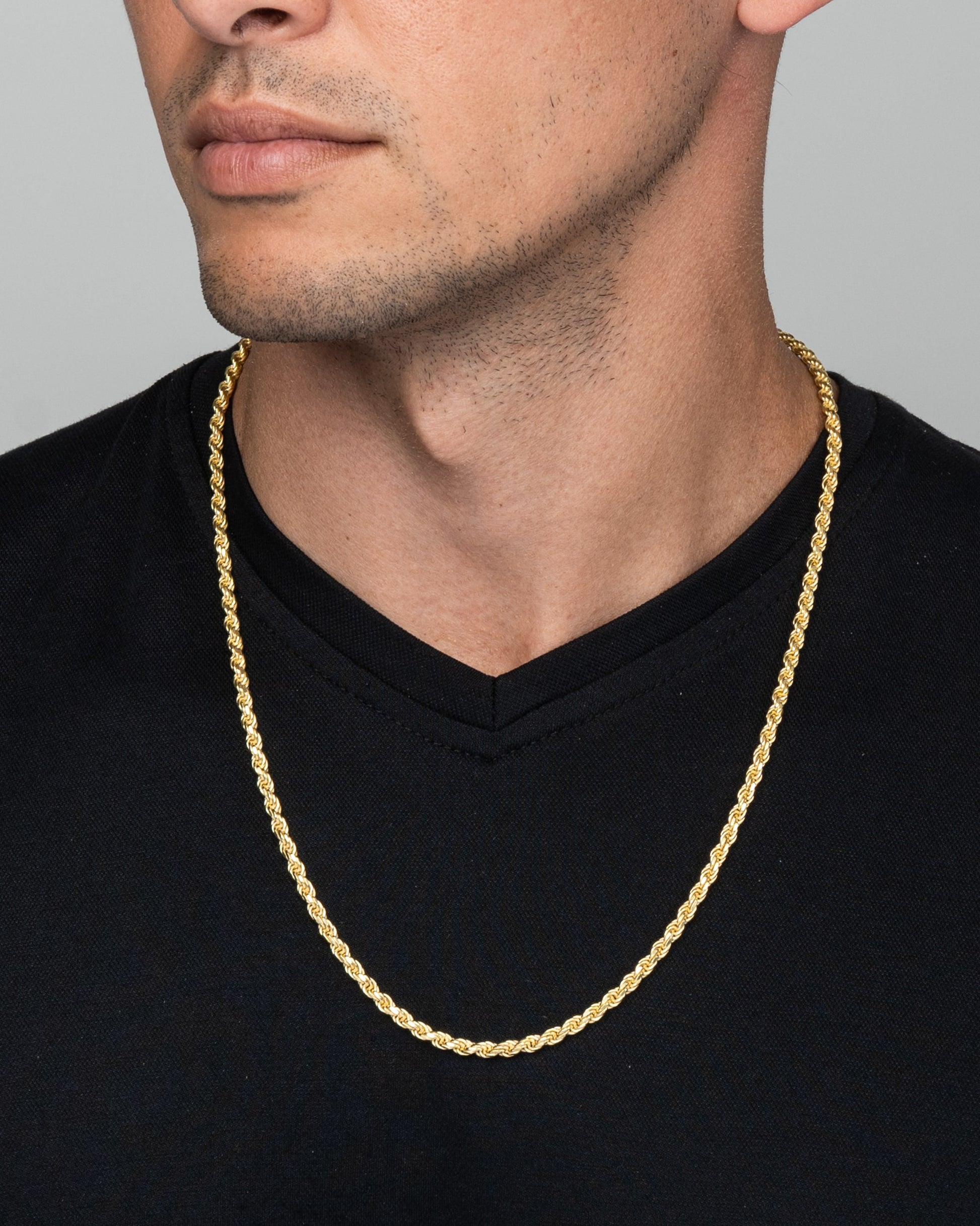 Rope Chain 4mm Gold Model1