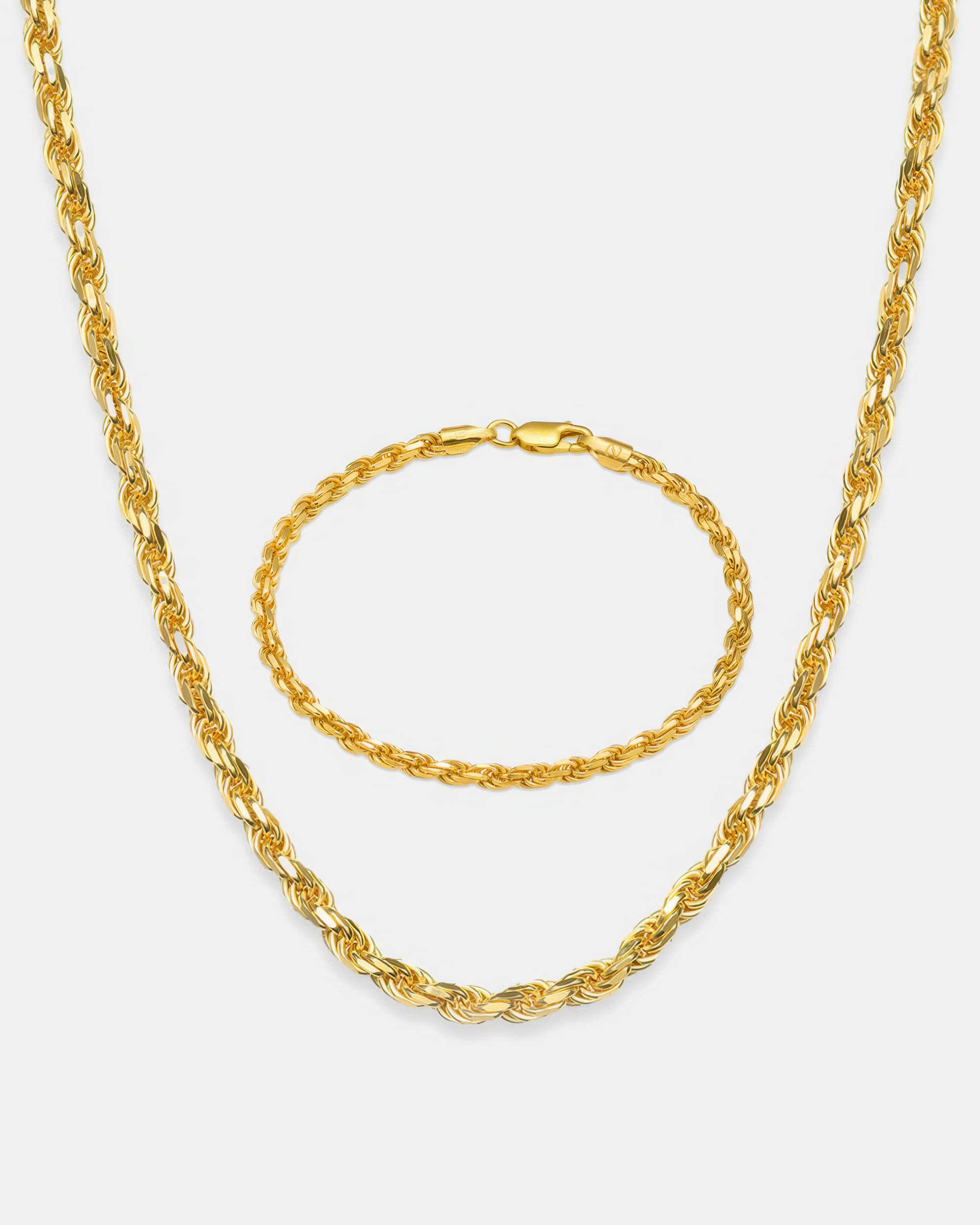 Rope Chain 4mm Gold Set