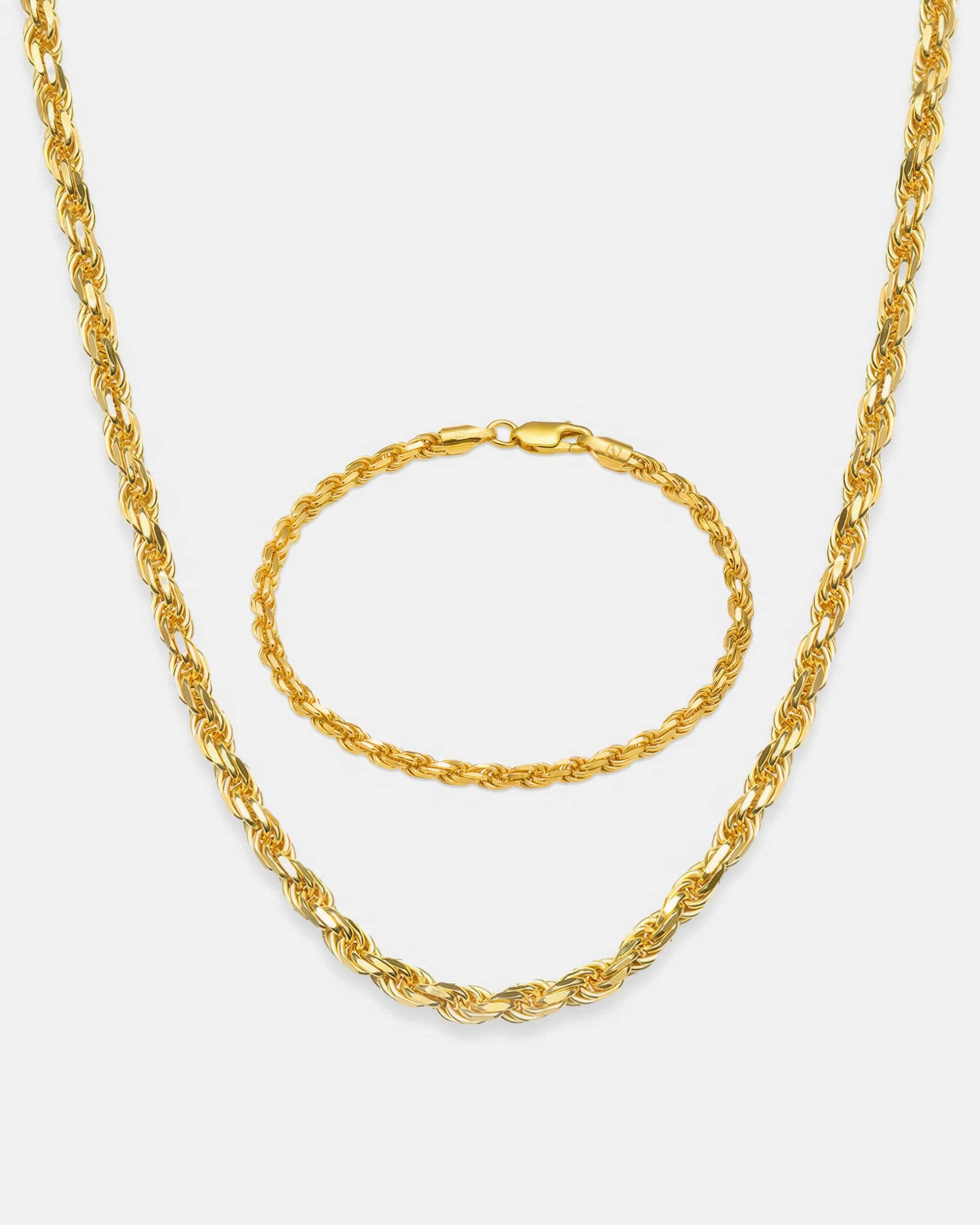 Rope Chain 4mm Gold Set