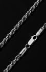 Rope Chain 4mm Silver Clasp