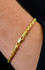 Rope Chain Bracelet 2.5mm Gold Model